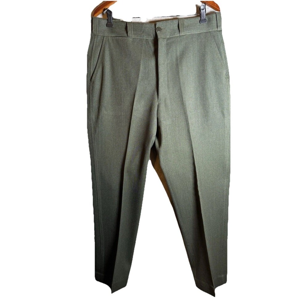Vintage Filson Field Trouser Pants 100% Wool‎ Green USA Made 38x31 Workwear